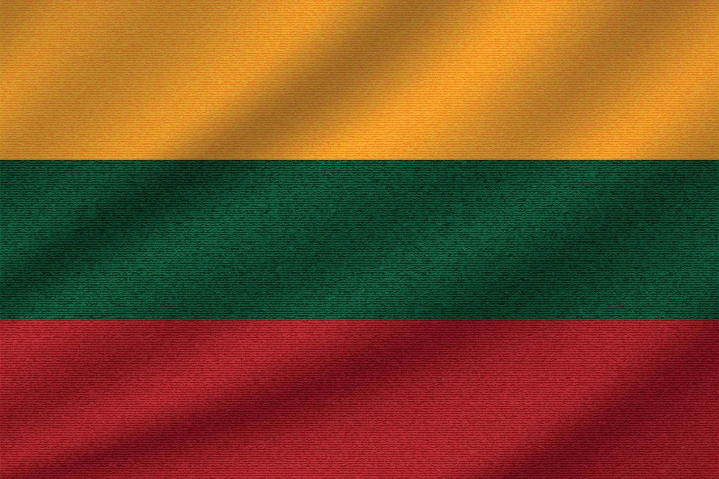 Litauens nationella flagga vektor