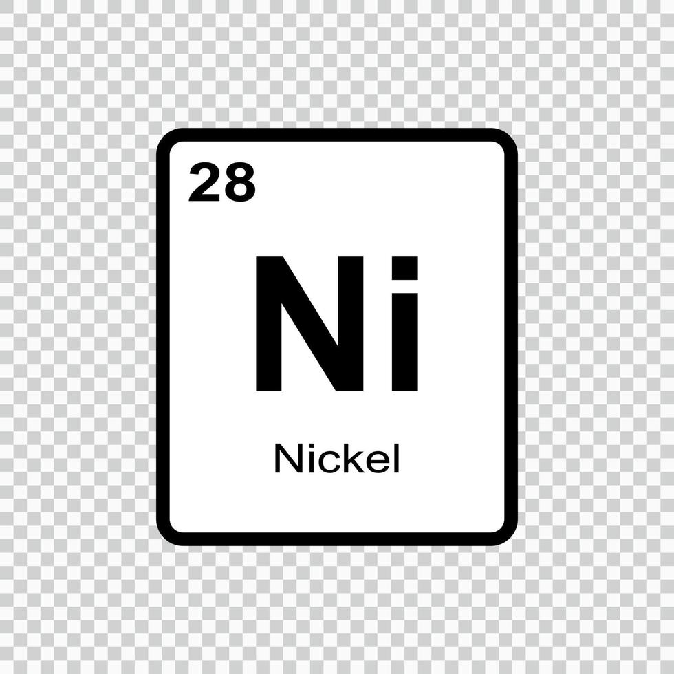 kemisk element nickel . vektor illustration