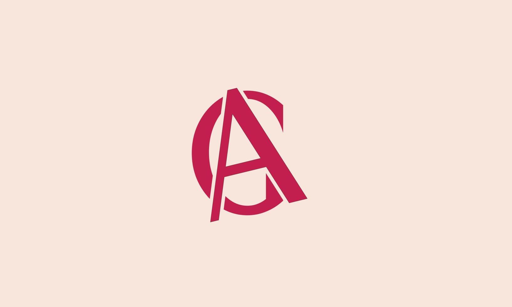 alfabetet bokstäver initialer monogram logotyp ga, ag, g och a vektor