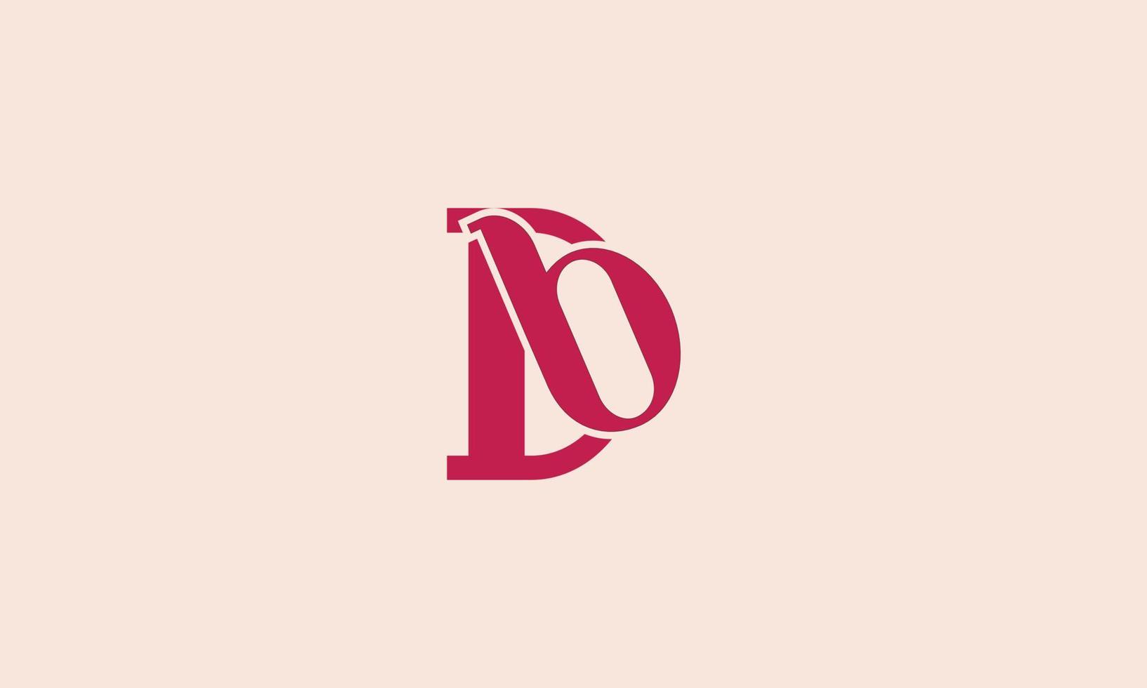 alfabetet bokstäver initialer monogram logotyp db, bd, d och b vektor