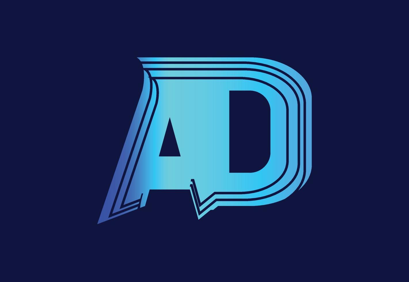 Letter Ad-Logo und Icon-Design-Vorlage vektor