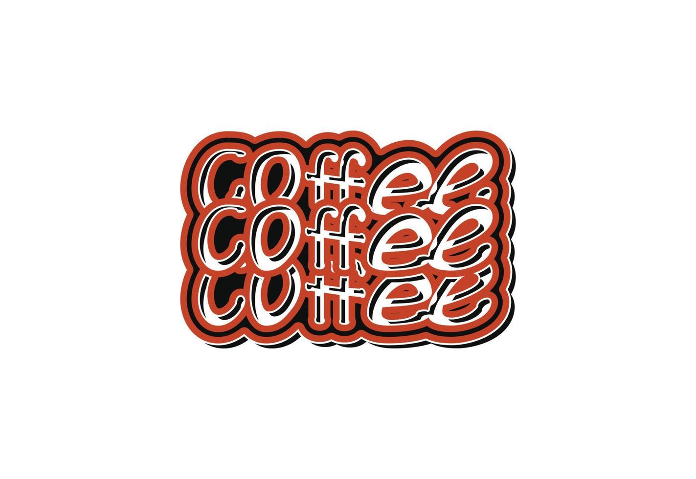Kaffee-T-Shirt und Aufkleber-Design-Vorlage vektor
