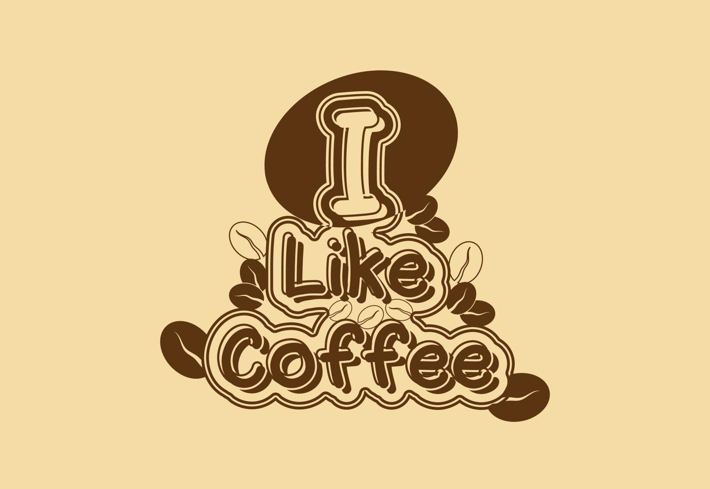 jag tycka om kaffe t skjorta och klistermärke design mall vektor
