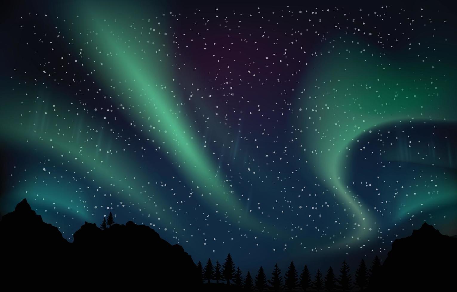 Nordlicht Aurora Hintergrund vektor