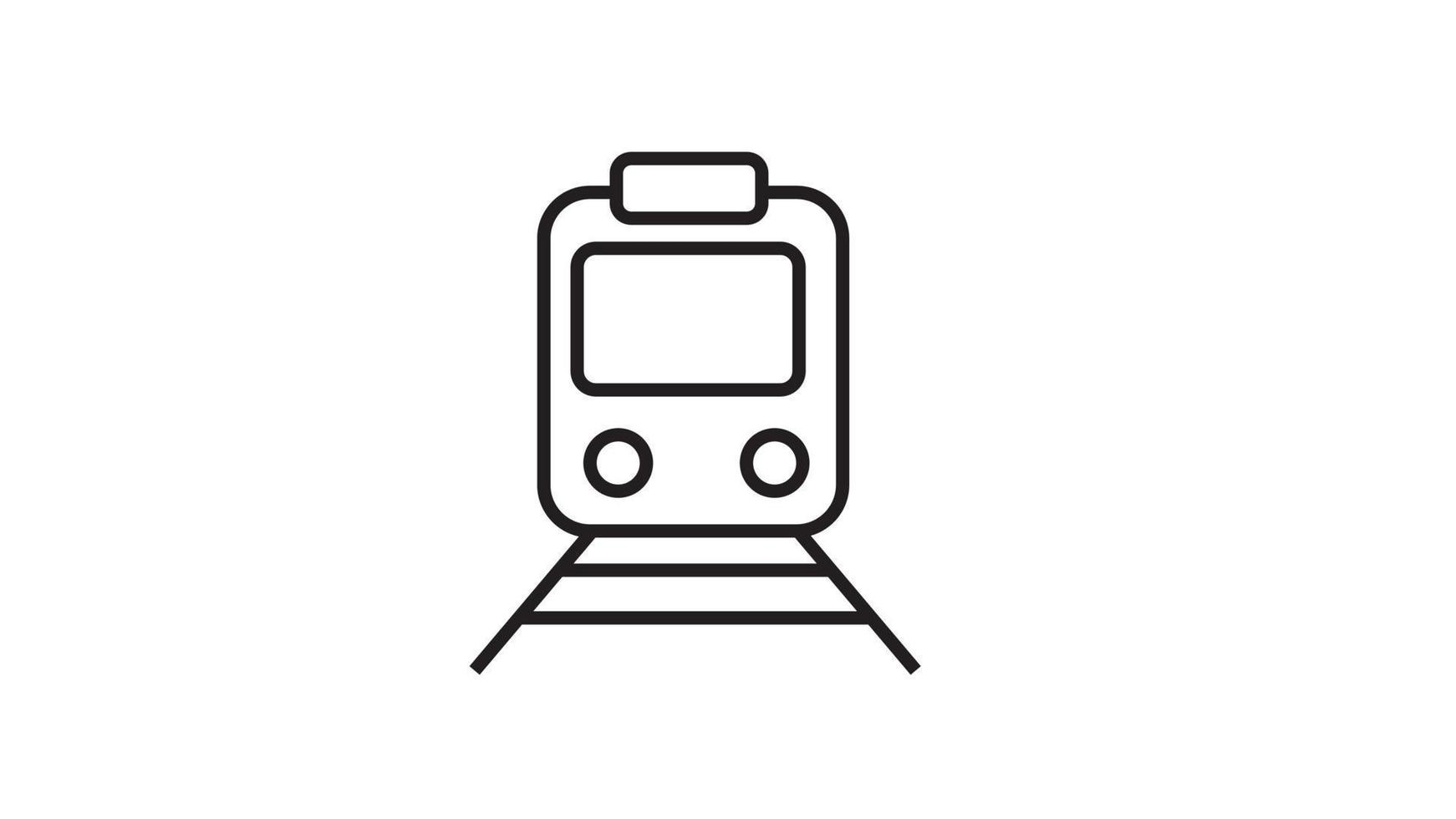 zug und eisenbahn linie symbol vektor illustration