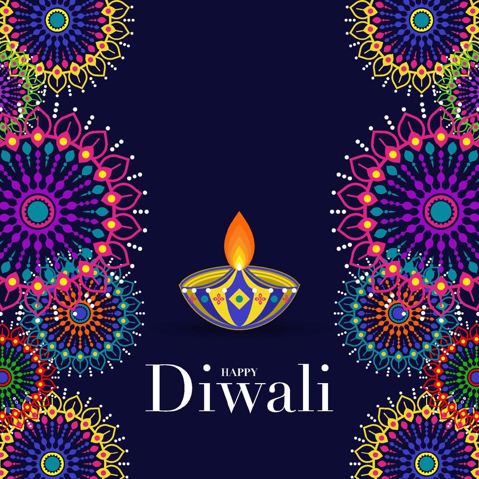 glückliches diwali, deepavali oder dipavali das flache design der indischen festfeier. vektor
