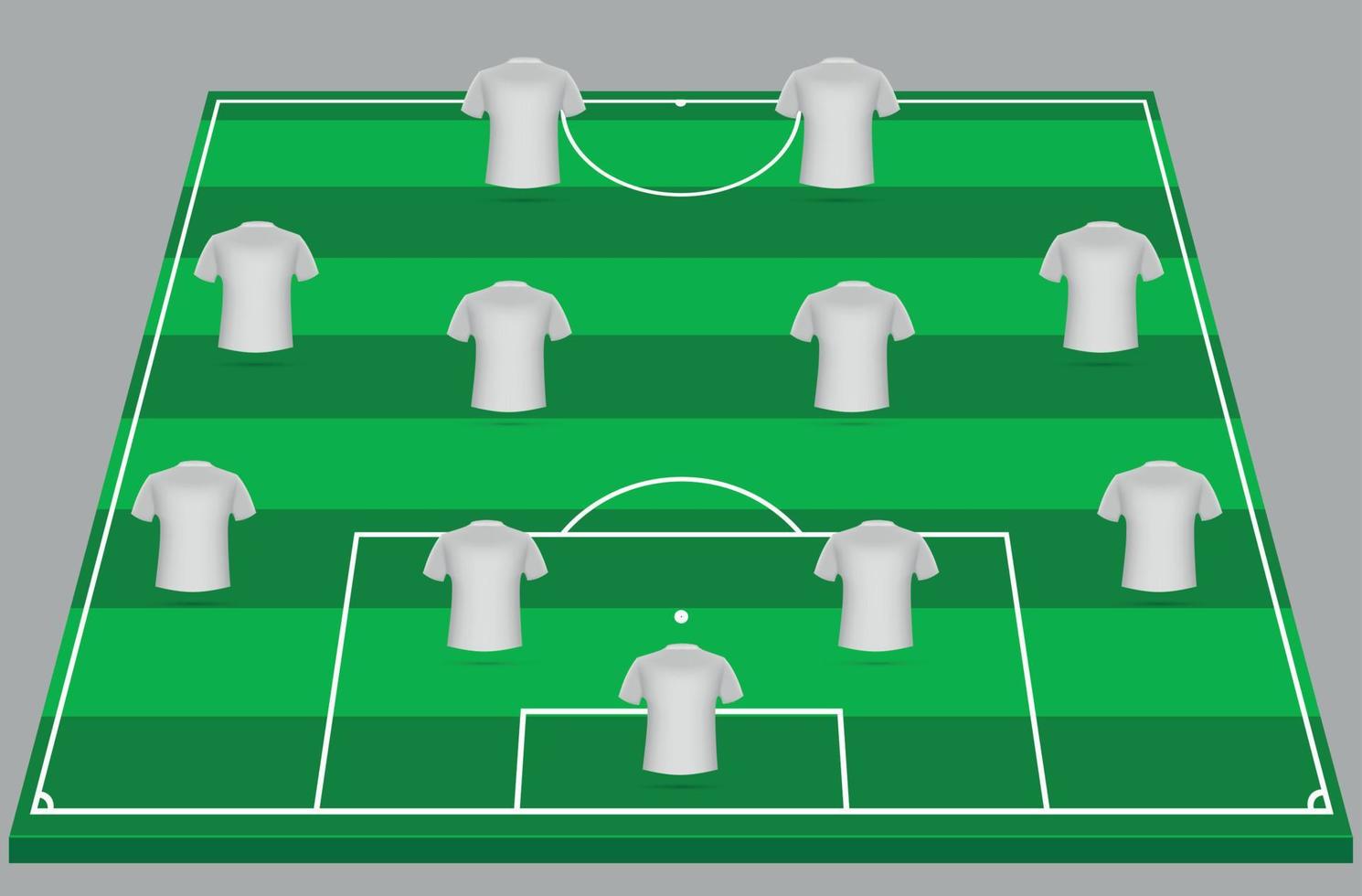 Illustration des grünen Fußballs mit weißen T-Shirts abgelegt vektor