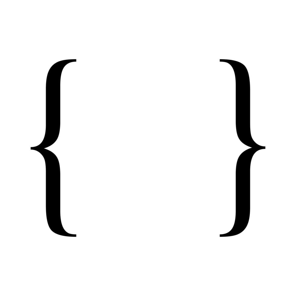 Klammer-Symbol. Anführungszeichen vektor
