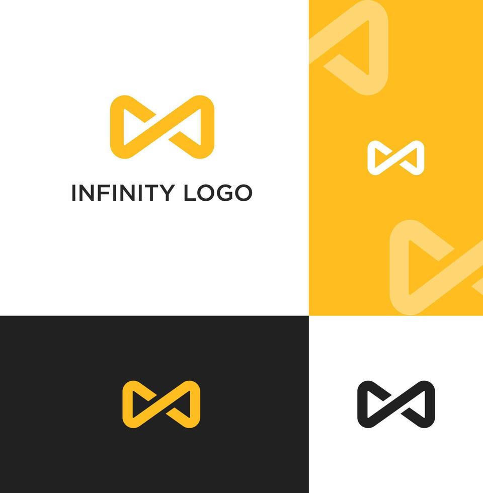 einfacher Infinity-Logo-Symbolvektor. geeignet für jedes Branding-Logo vektor