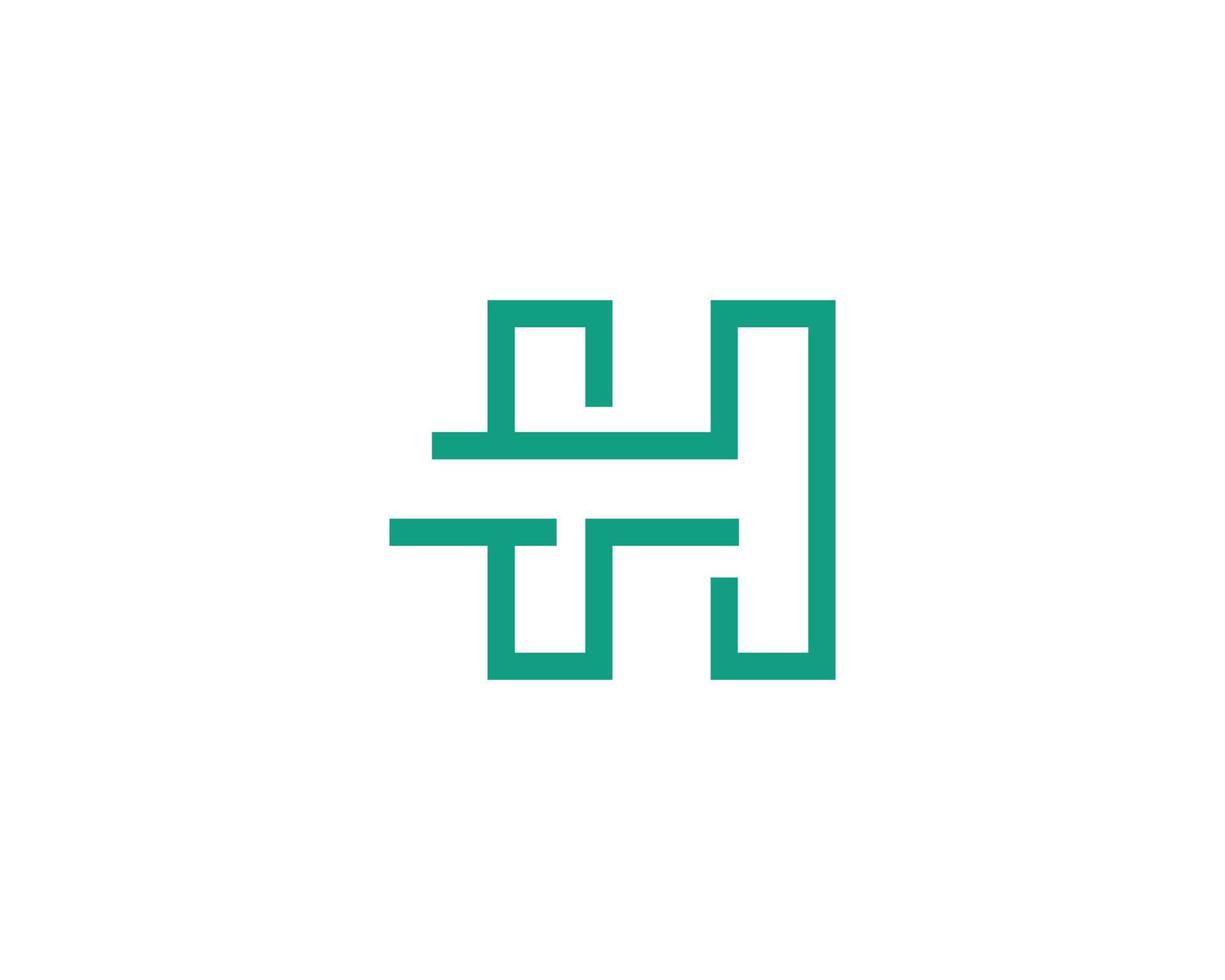 einfache buchstabe h-logo-design-vorlage auf weißem hintergrund. geeignet für Branding-Logo und etc. vektor