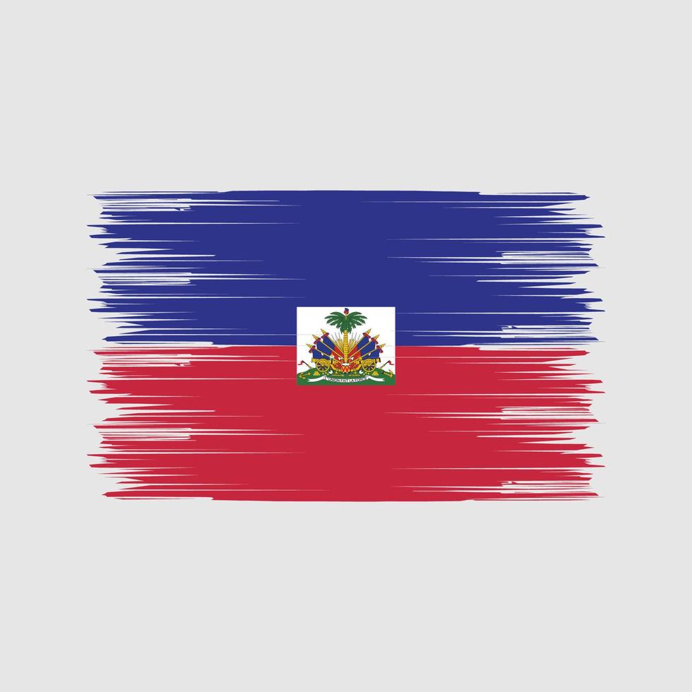 haiti flaggborste. National flagga vektor