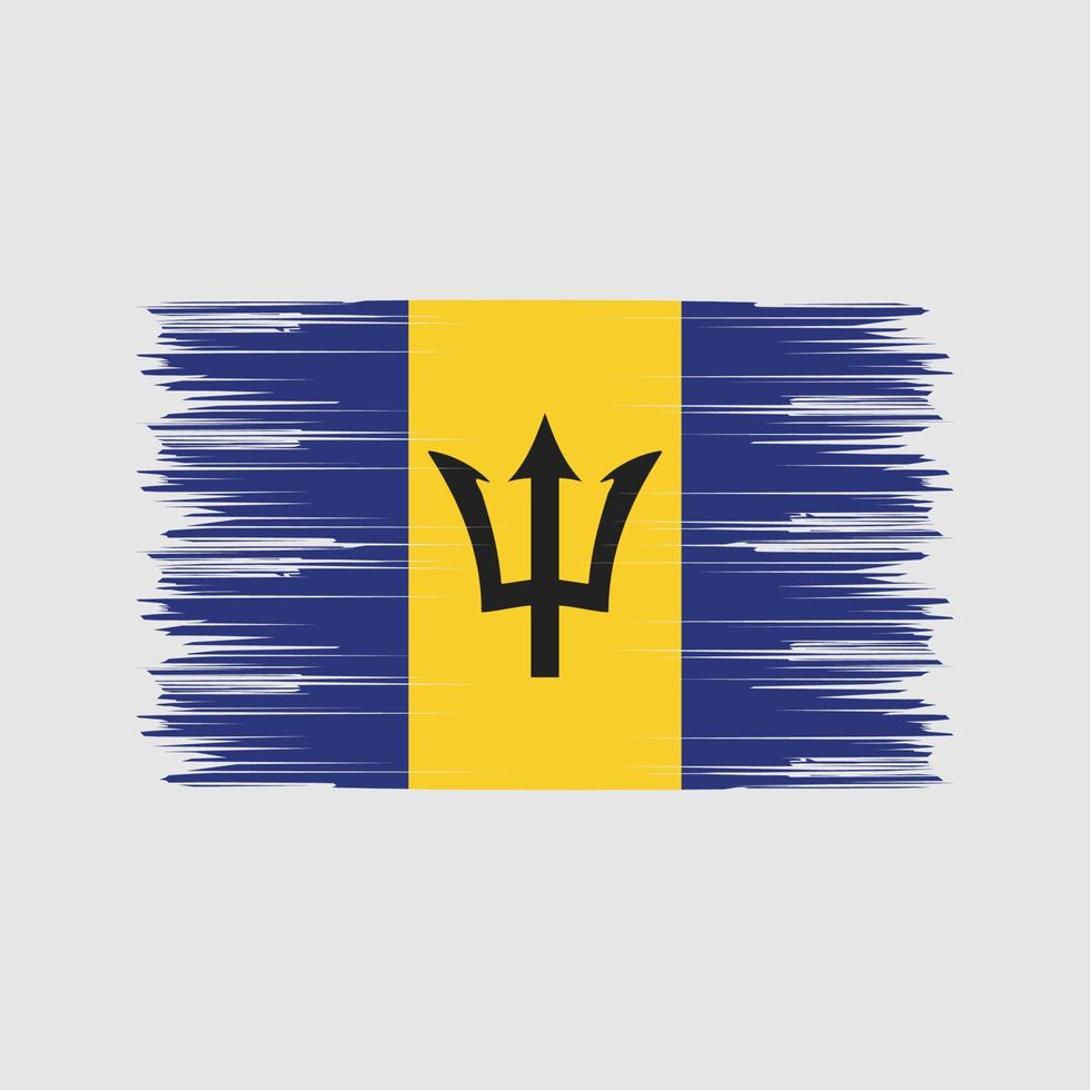 Barbados flagga borste. National flagga vektor