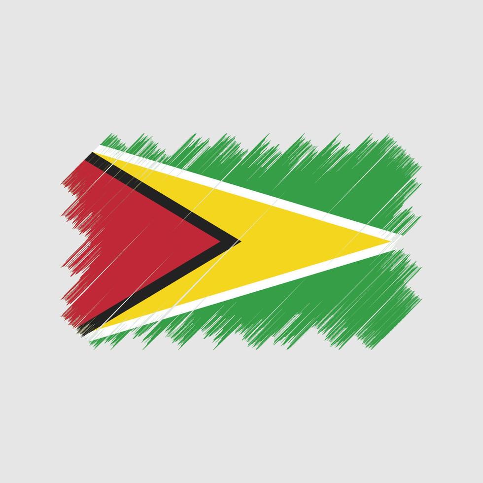 Bürste der Guyana-Flagge. Nationalflagge vektor