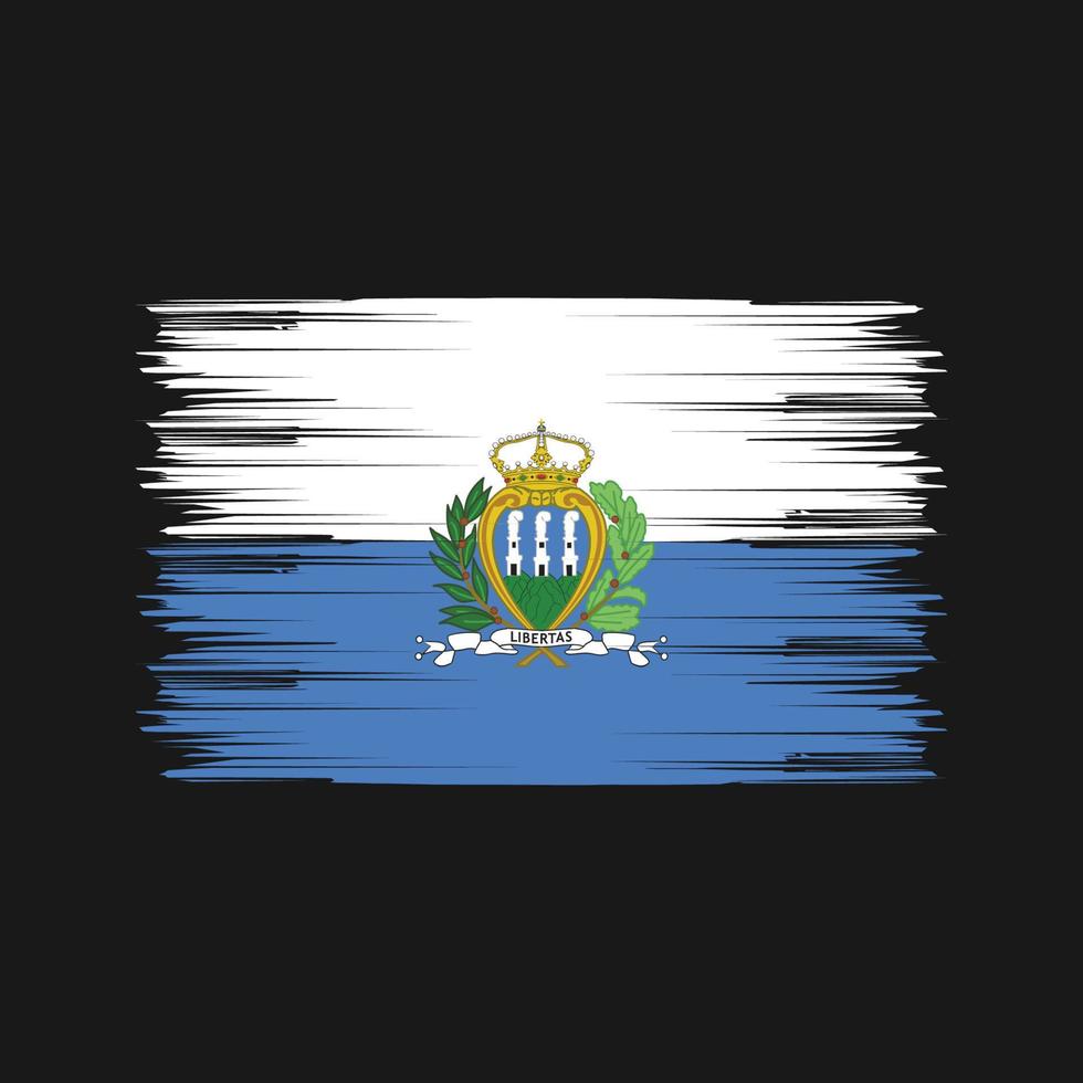 san marino flagga borste. National flagga vektor