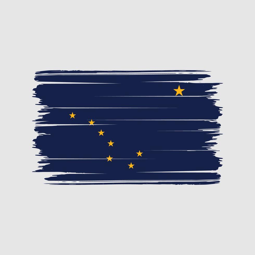 Pinselvektor der Alaska-Flagge. Nationalflagge vektor