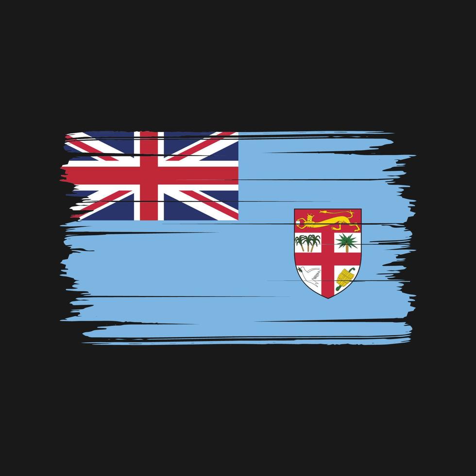 Fidschi-Flaggen-Pinsel-Vektor. Nationalflagge vektor