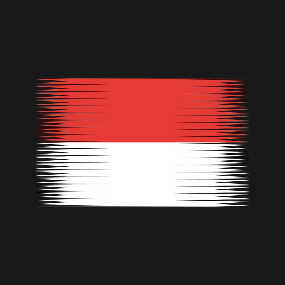 Indonesien eller Monaco flagga vektor. National flagga vektor