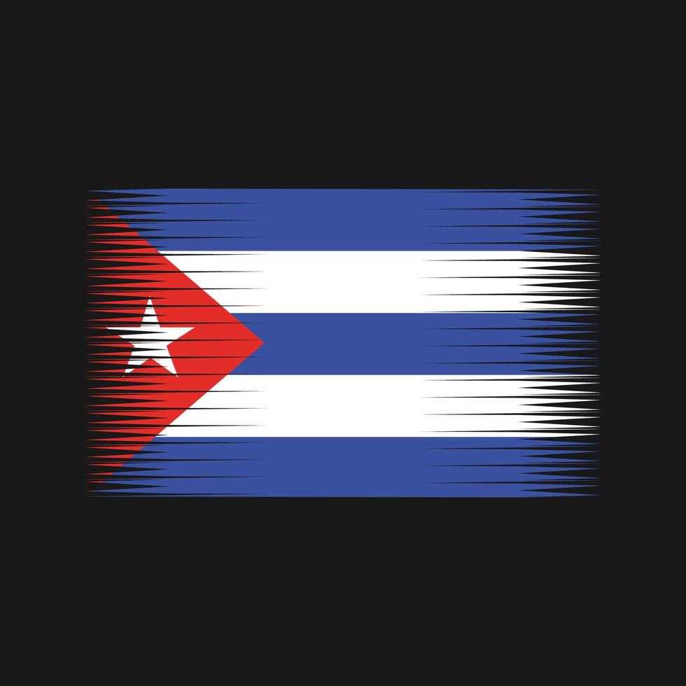 Kubas flagga vektor. National flagga vektor