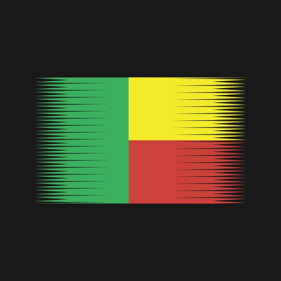 benin flagga vektor. National flagga vektor