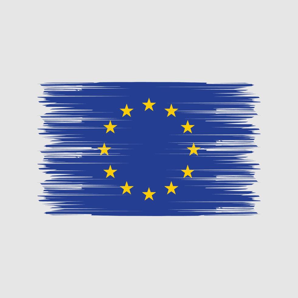 Bürste der europäischen Flagge. Nationalflagge vektor