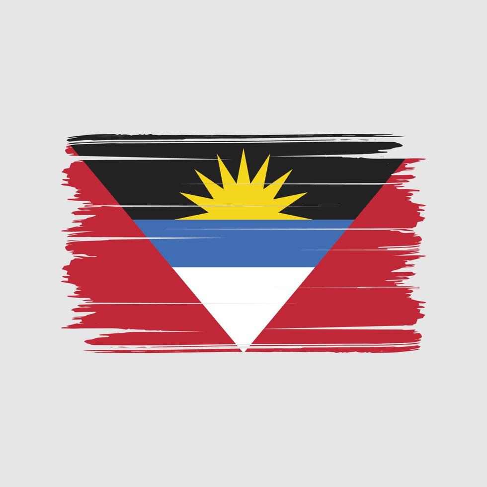 antigua und barbuda flaggenbürstenvektor. Nationalflagge vektor