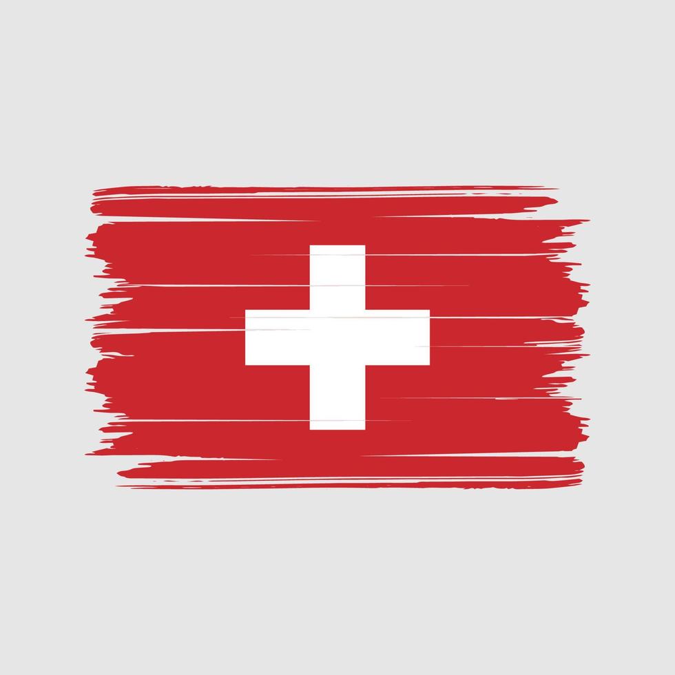 schweiz flagga borste vektor. National flagga vektor