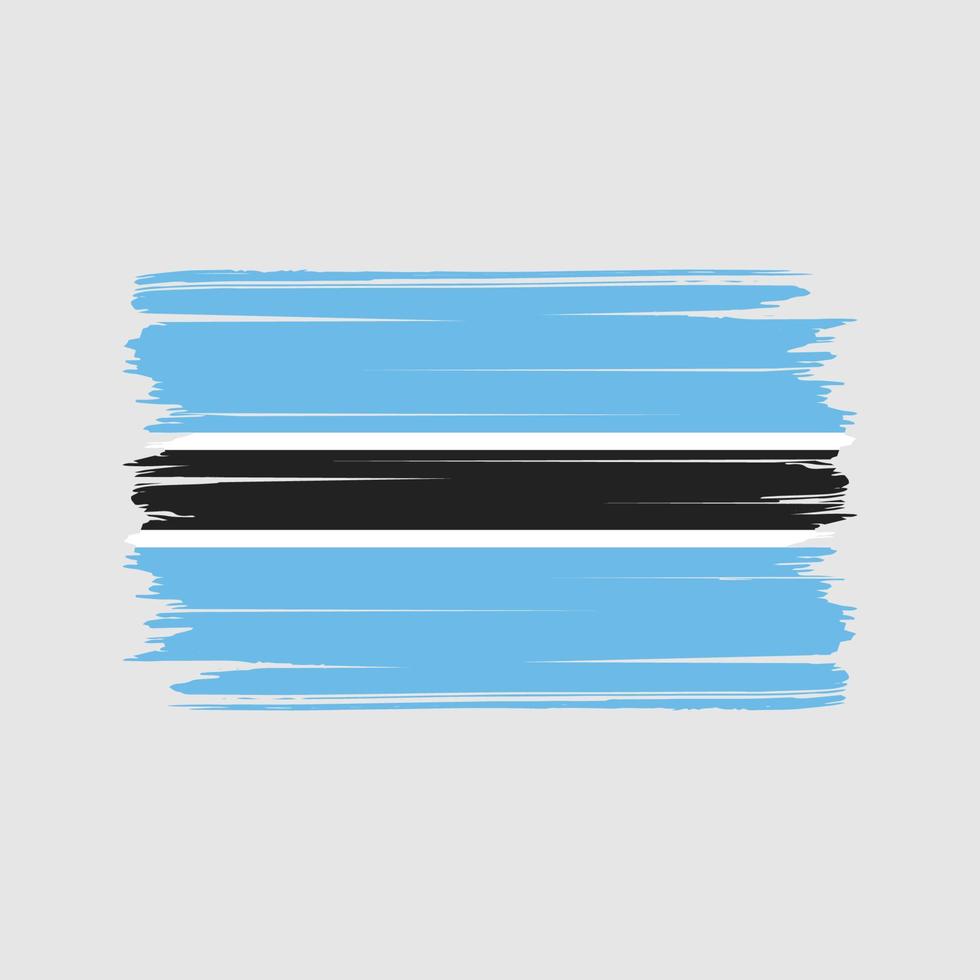 botswana flag pinselvektor. Nationalflagge vektor