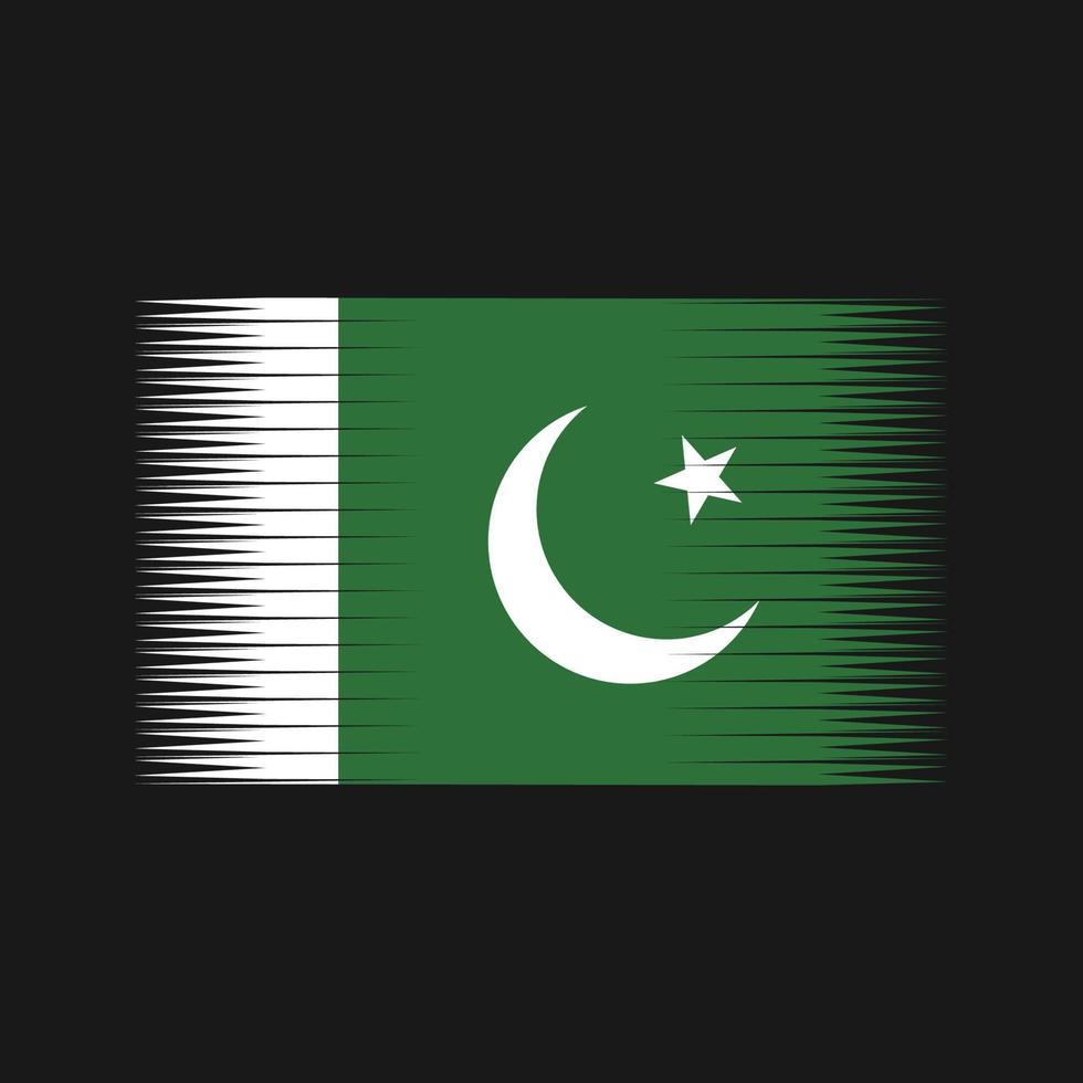 Pakistan flagga vektor. National flagga vektor