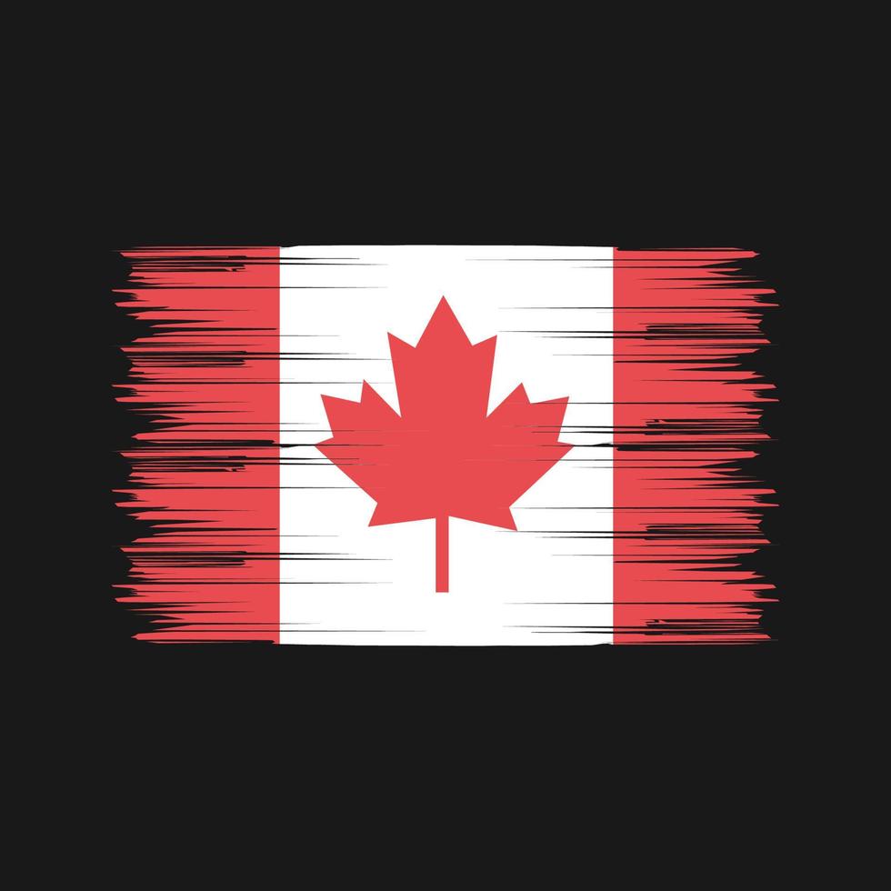 Kanada-Flagge-Pinsel. Nationalflagge vektor