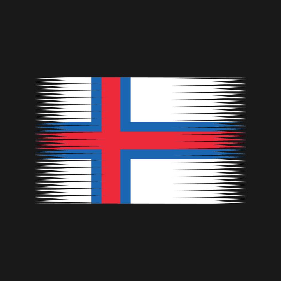 Flaggenvektor der Färöer-Inseln. Nationalflagge vektor