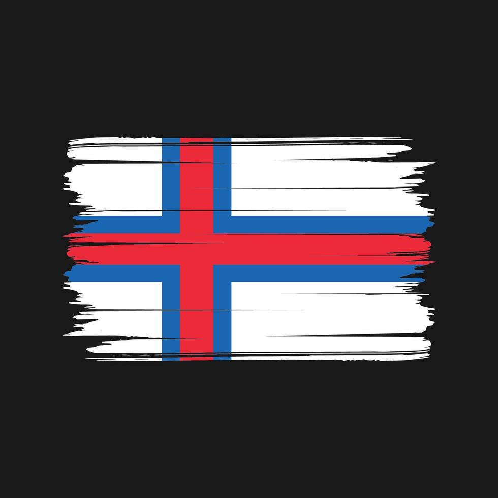 Färöer-Flaggen-Pinsel-Vektor. Nationalflagge vektor