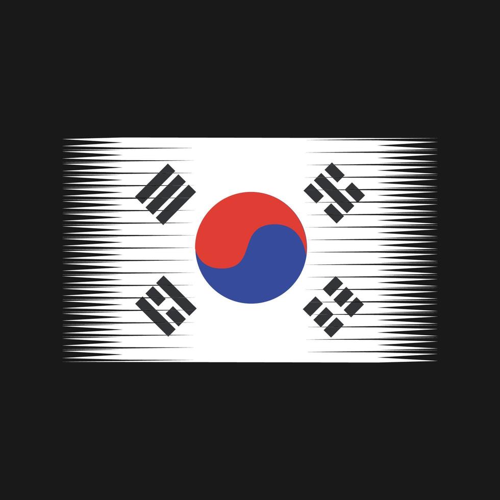 Vektor der Südkorea-Flagge. Nationalflagge