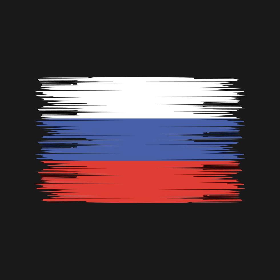 Pinsel mit russischer Flagge. Nationalflagge vektor