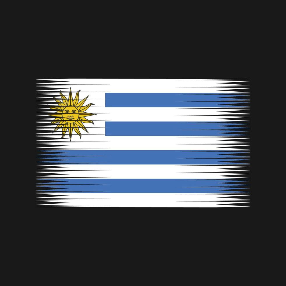 Uruguay-Flaggenvektor. Nationalflagge vektor