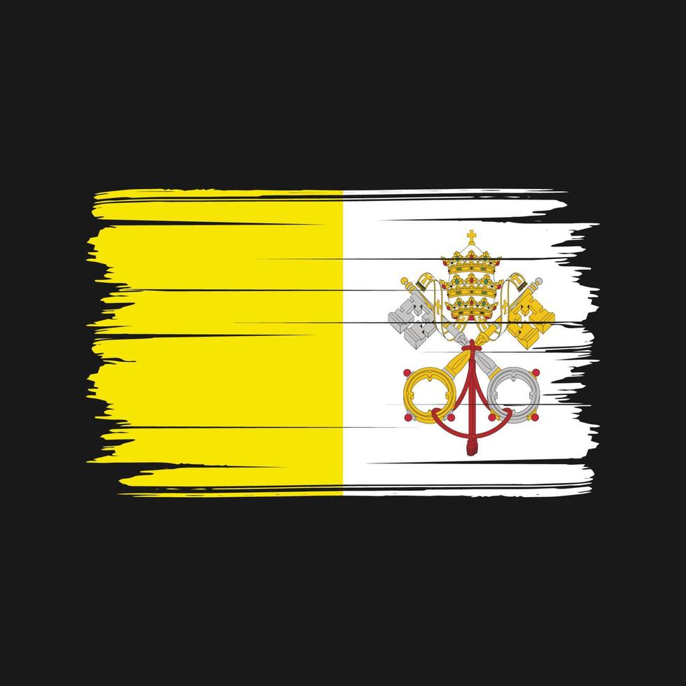 Vatikanens flagga borste vektor. National flagga vektor