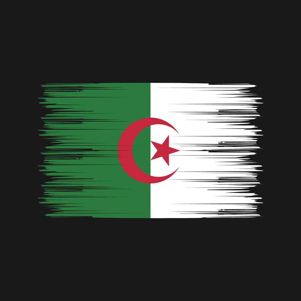 Algeriets flaggborste. National flagga vektor