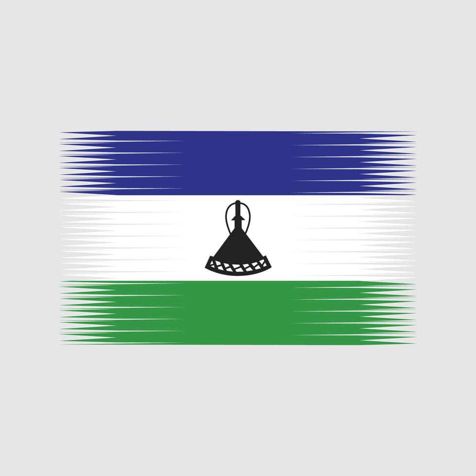 Lesotho-Flaggenvektor. Nationalflagge vektor