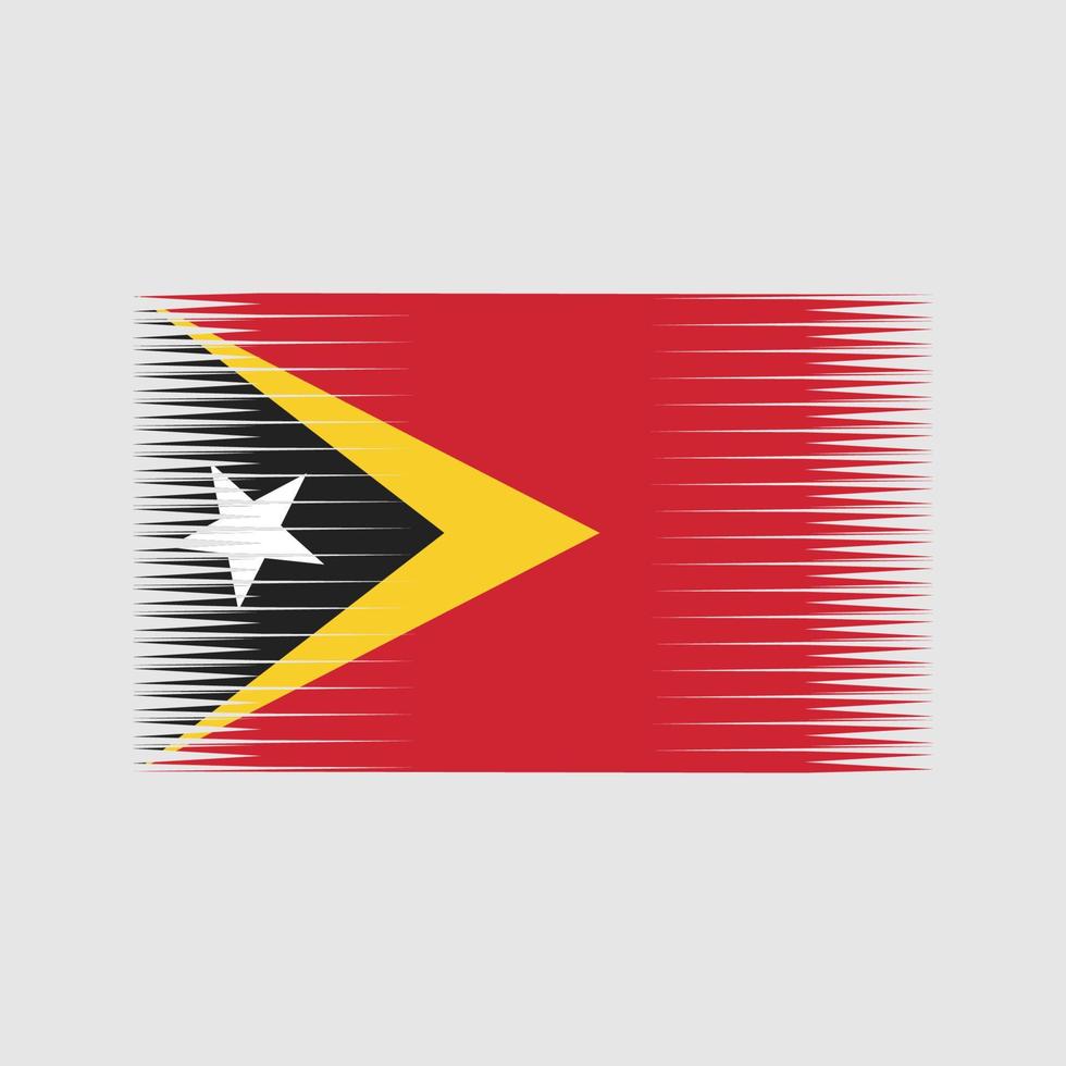 Osttimor-Flaggenvektor. Nationalflagge vektor