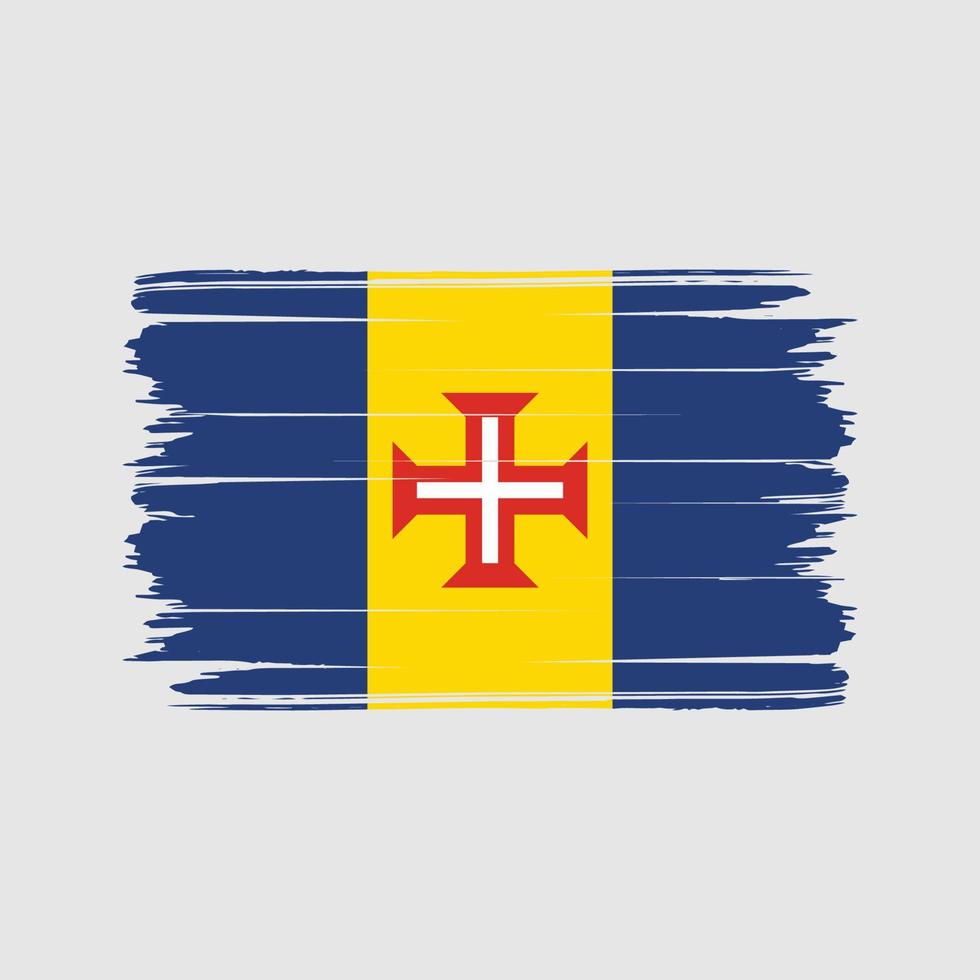 Bürste Vektor der Madeira-Flagge. Nationalflagge