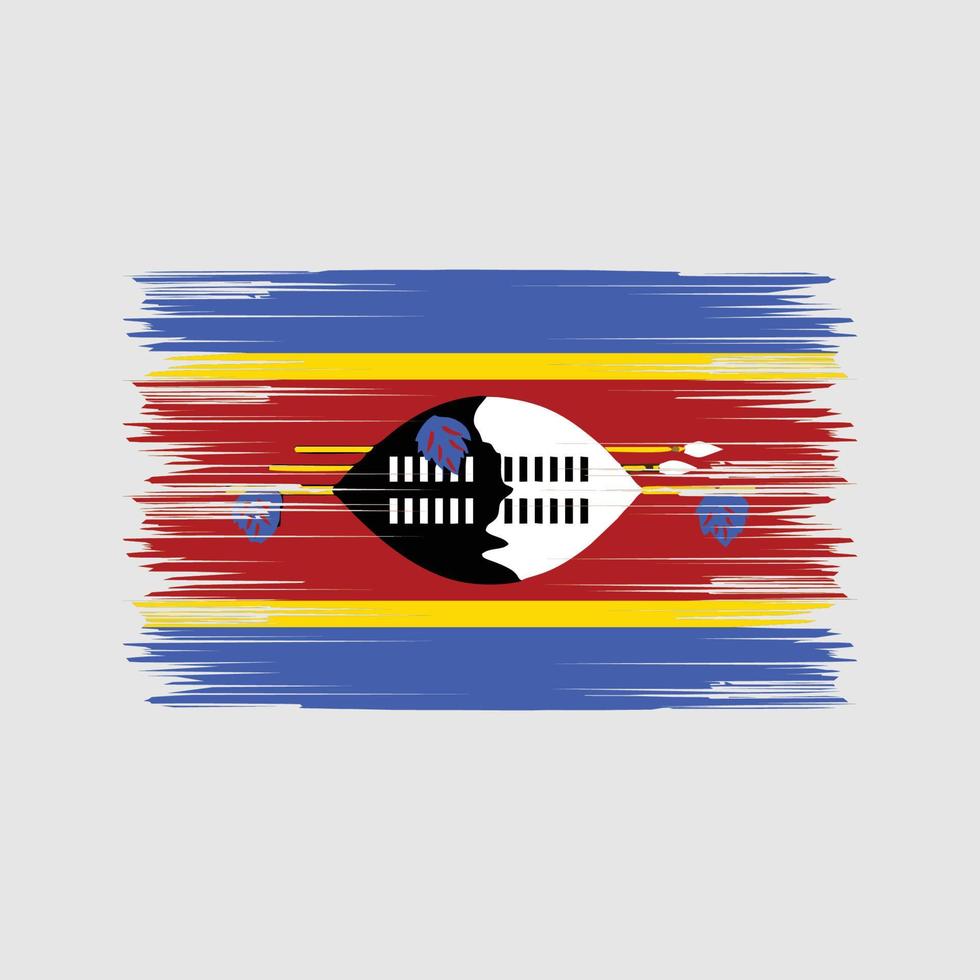 swazilands flagga borste. National flagga vektor