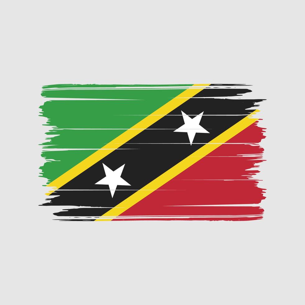 saint kitts och nevis flagga borste vektor. National flagga vektor