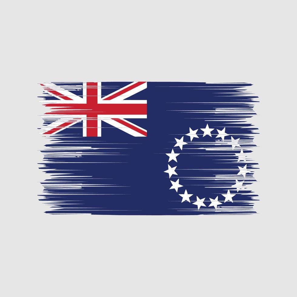 Cook Islands flagga borste. National flagga vektor