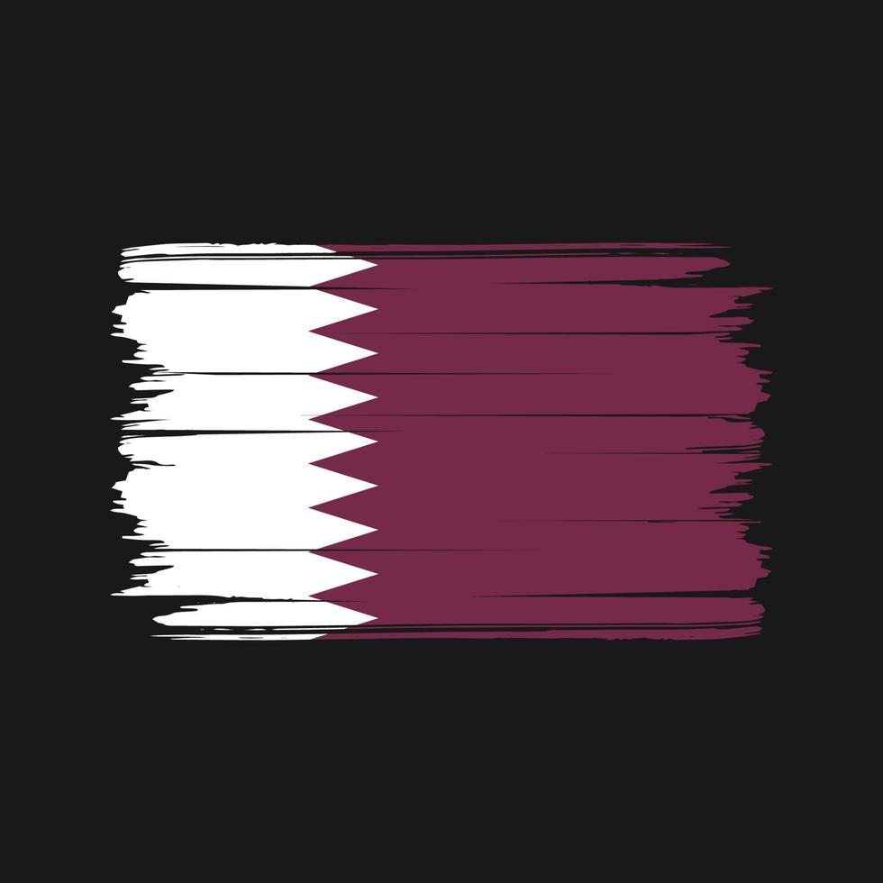 qatar flagga borste vektor. National flagga vektor