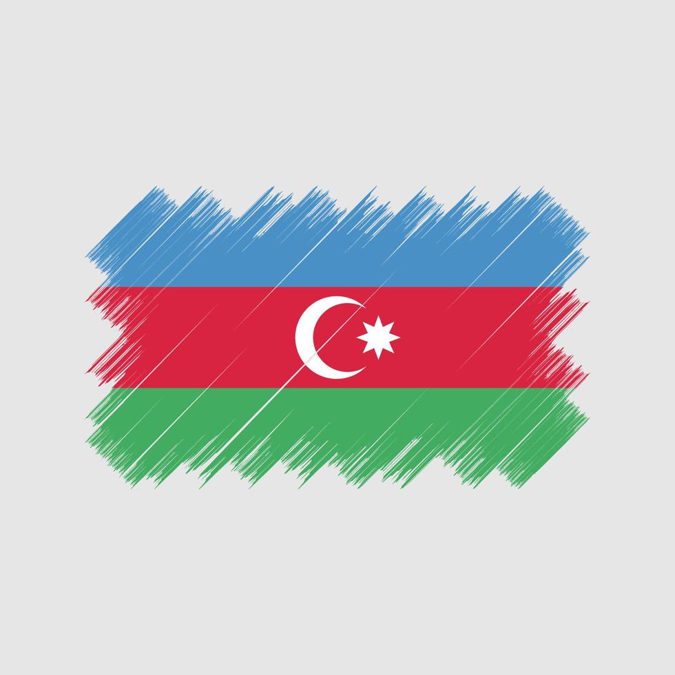azerbajdzjans flagga borste. National flagga vektor