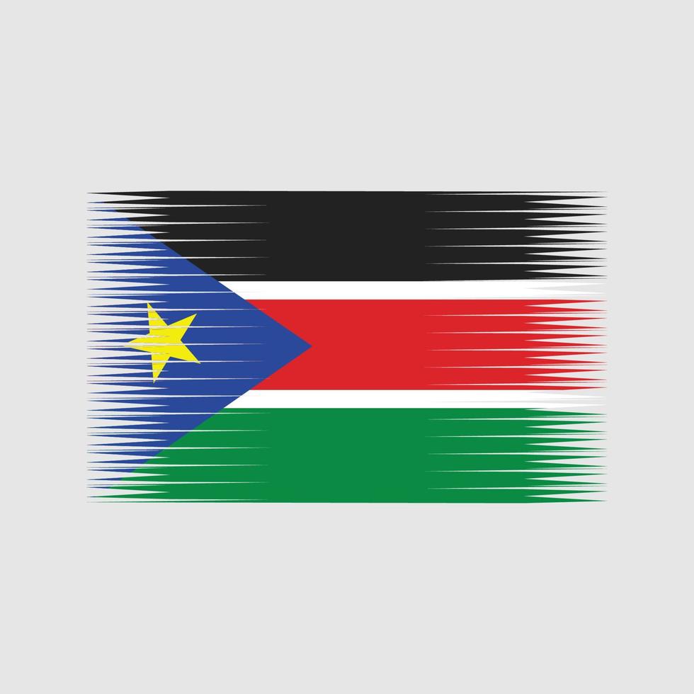 südsudan flaggenvektor. Nationalflagge vektor