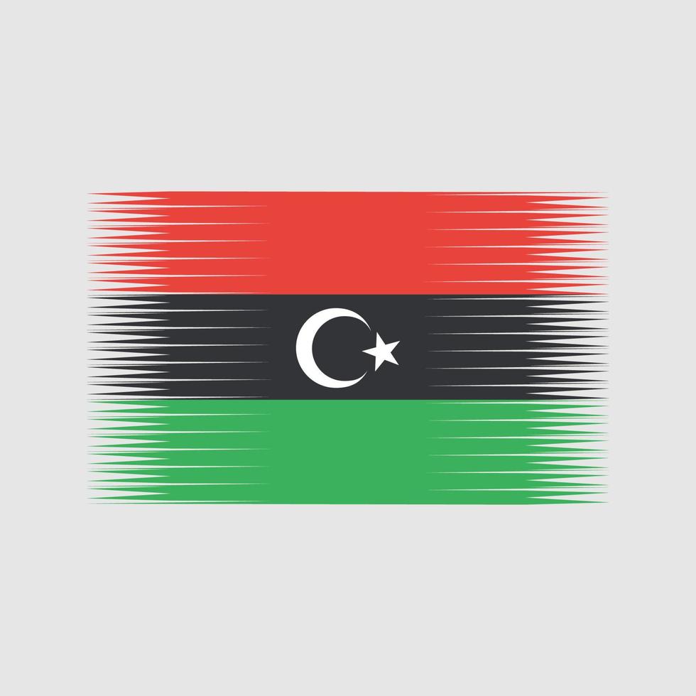 Libyen-Flaggenvektor. Nationalflagge vektor