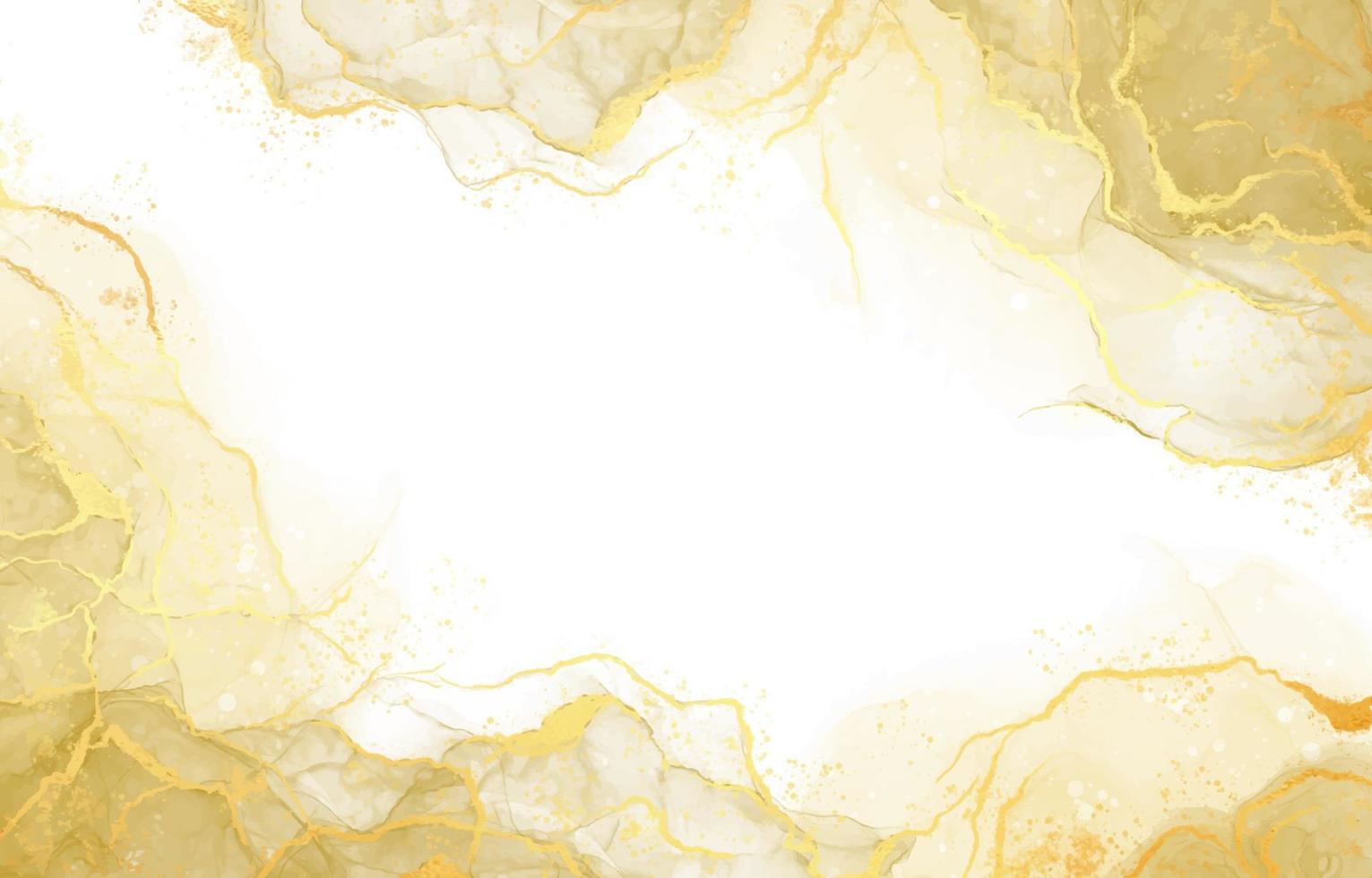 Gold und weißer abstrakter Aquarellhintergrund vektor