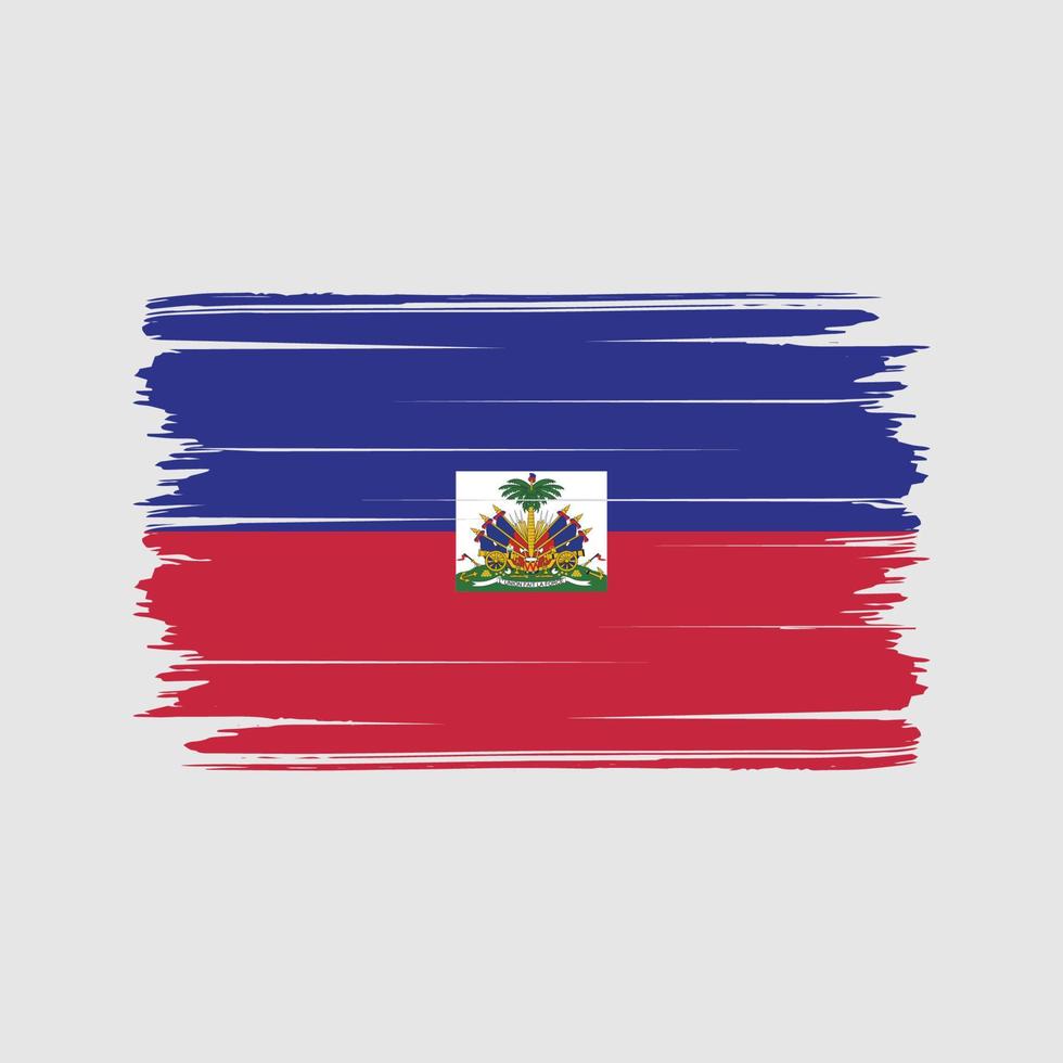 haiti flag pinselvektor. Nationalflagge vektor