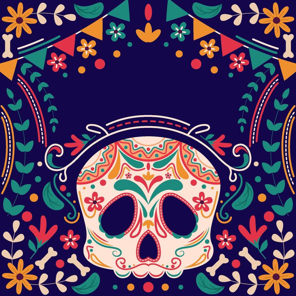 dia de los muertos hintergrundkonzept vektor