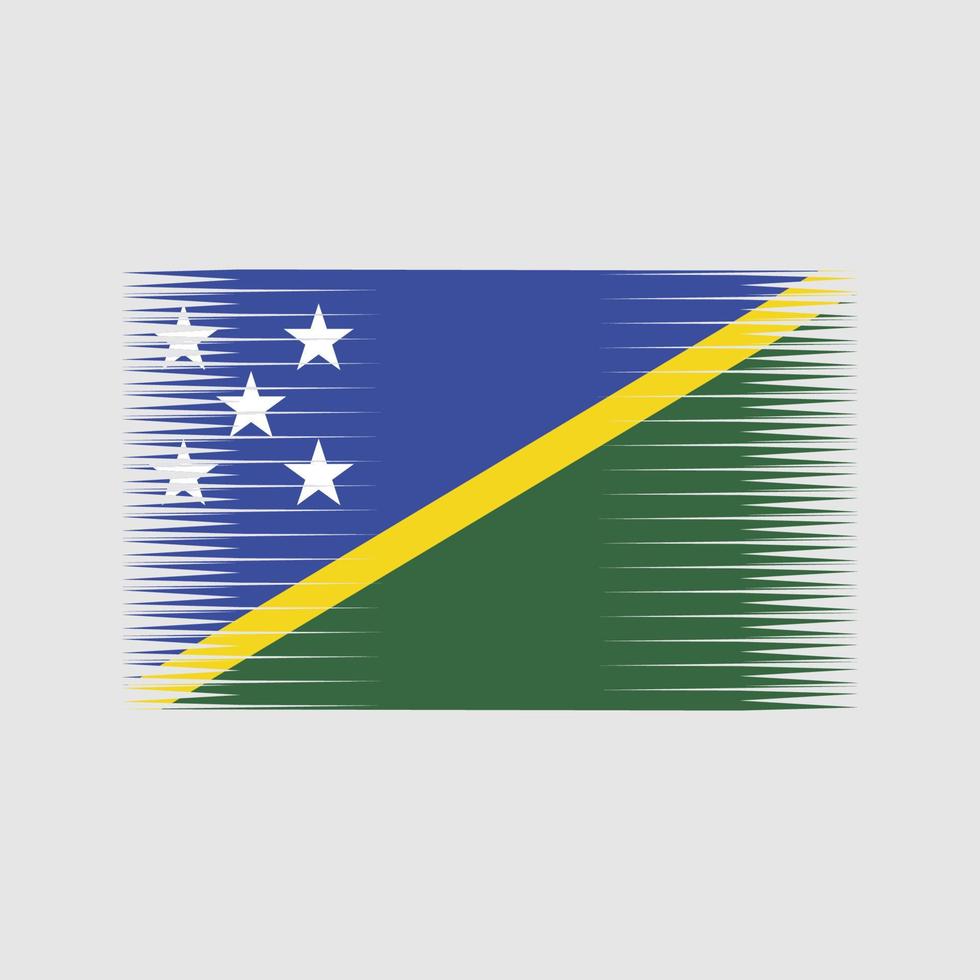 Flaggenvektor der Salomonen. Nationalflagge vektor